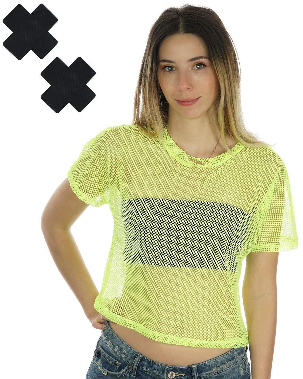 7265 Bundle - 2 Items: Small Fishnet Top and X Pastie